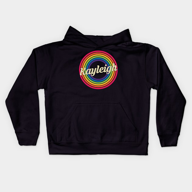 Kayleigh - Retro Rainbow Style Kids Hoodie by MaydenArt